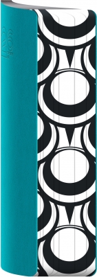 Agenda Herlitz datata 2026, A5, 352 pagini, coperta din piele sintetica, Premium Deluxe Loreto, culoare turcoaz, margini tiparite ghost